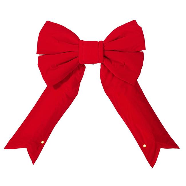 Vickerman L131315 15 x 18.5 in. Red Velvet Outdoor 4.75 in. Christmas Bow