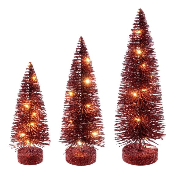 8"-10"-12" Burgundy Brush Clear Lights