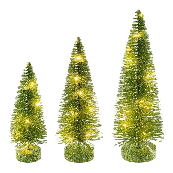 8"-10"-12" Lime Bottle Brush Clear Light