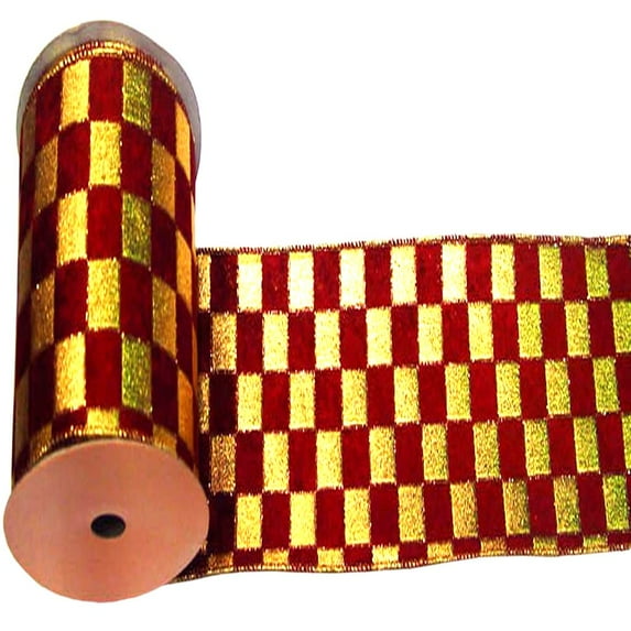 Vickerman Lame Check Ribbon