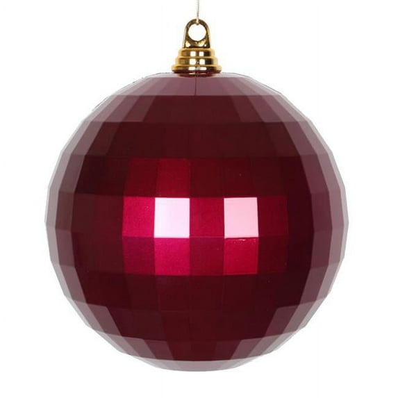 Vickerman M133810 Magenta Candy Mirror Ball Ornament, 8 in.