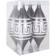 thumbnail image 1 of Vickerman M150527 7 in. Pewter Matte Shatterproof Drop Ornament with White Glitter  4 per Box, 1 of 1