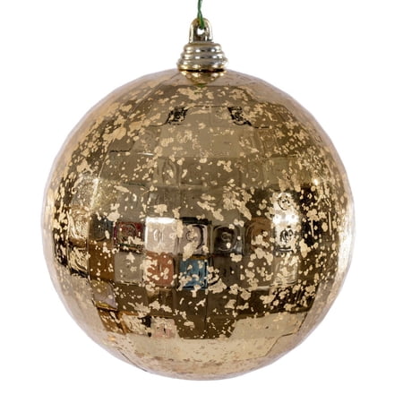 4" Gold Mirror Mercury Orn 6/Bag