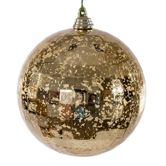 4" Gold Mirror Mercury Orn 6/Bag