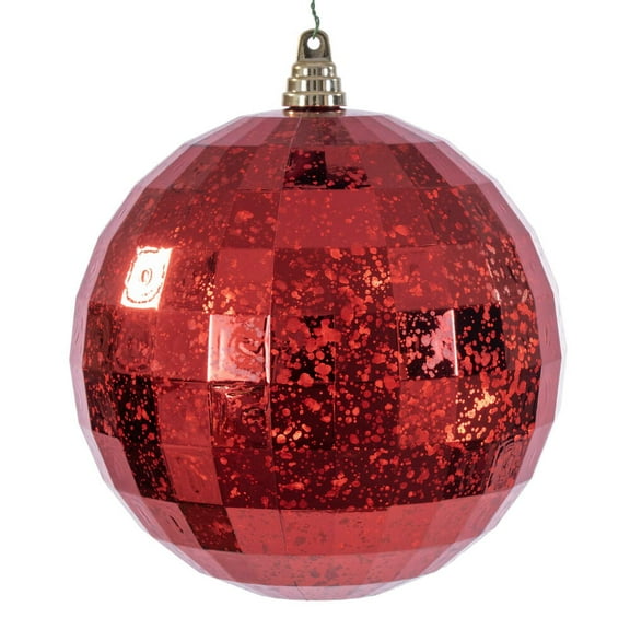 8" Red Mirror Mercury Ornament
