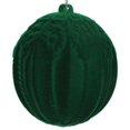 thumbnail image 1 of 4" Moss Green Flocked Ball Ornament 3/Bg, 1 of 1