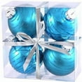 thumbnail image 1 of Vickerman N110812A 3 inch Turquoise Ball with Glitter Asst 4-Box, 1 of 2