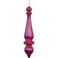 thumbnail image 1 of Vickerman N150810DMV 14 in. Magenta Matte Finial Drop Christmas Ornament with UV Drilled  2 per Bag, 1 of 7