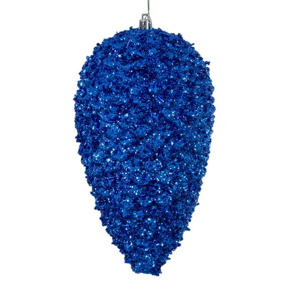 10" Blue Glitter Pinecone 2/Bag