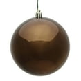 thumbnail image 1 of Vickerman N590675DSV 2.4 in. Chocolate Shiny UV Christmas Ornament Ball - 24 per Bag, 1 of 5