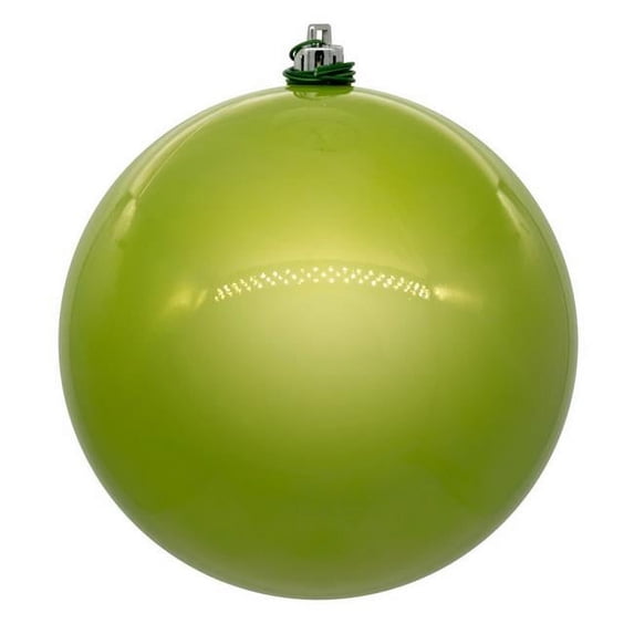 Vickerman N592054DPV 8 in. Pearl UV Drill Ball Ornament, Celadon