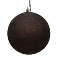 thumbnail image 1 of Vickerman N593015DG Chocolate Glitter Drilled Cap Ball Ornament, 12 in., 1 of 7