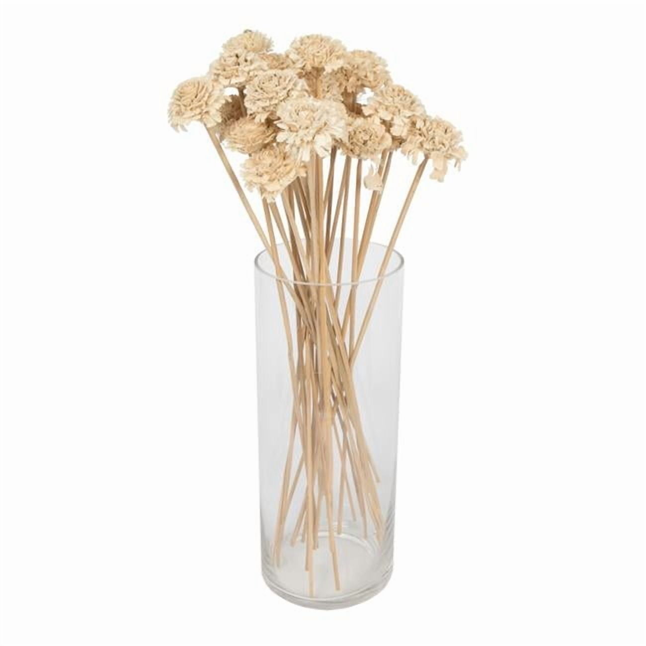 Vickerman Natural Botanicals 1.3"-1.75" Cedar Rose, Bleached on Stem. Includes 50 pieces per polybag.
