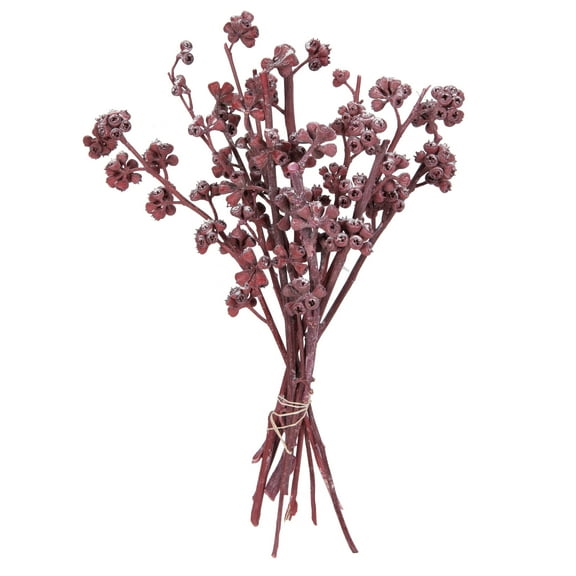 Vickerman Natural Botanicals 13" x 1-3" Red Gum Branch Red Frosted, 14 stems per unit