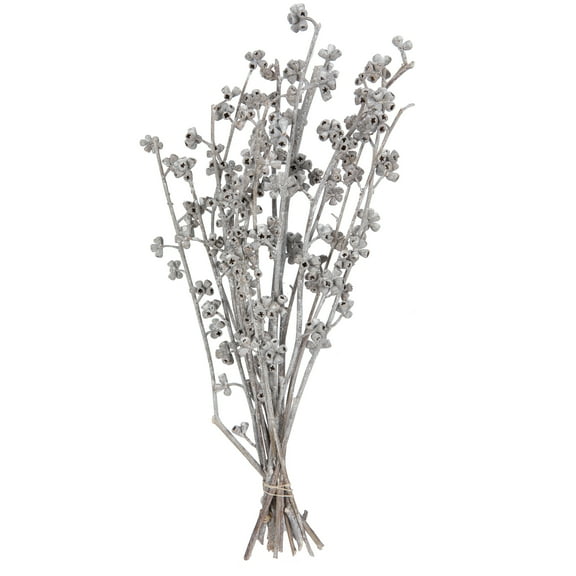 Vickerman Natural Botanicals 13" x 1-3" Red Gum Branch White Washed, 14 stems per unit