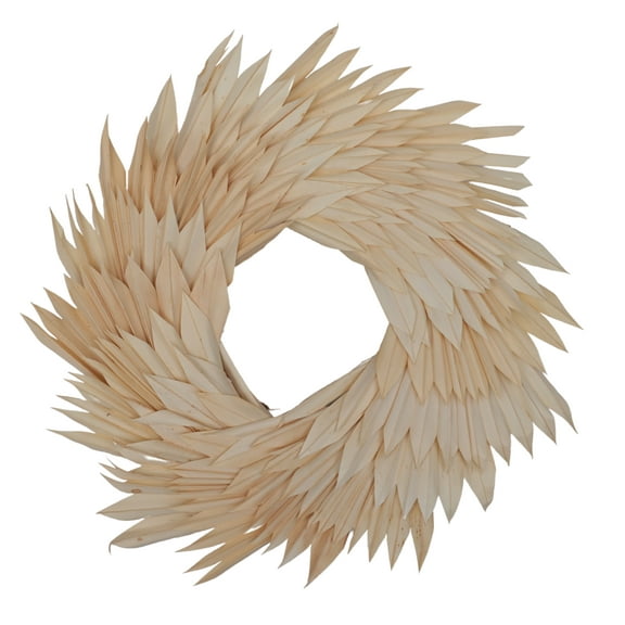 Vickerman Natural Botanicals 17" Bleached Palm Sun Wreath.