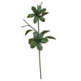 thumbnail image 1 of Vickerman 23" Lime Velvet Magnolia Decorative Christmas Pick Featuring 2 Glitter Accented 6" Flower Heads, 1 of 1