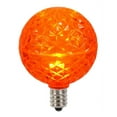 thumbnail image 1 of Vickerman XLEDG58 G50 Faceted E12 0.38 watt LED Replacement Bulbs with Orange Lights -Case of  10, 1 of 2