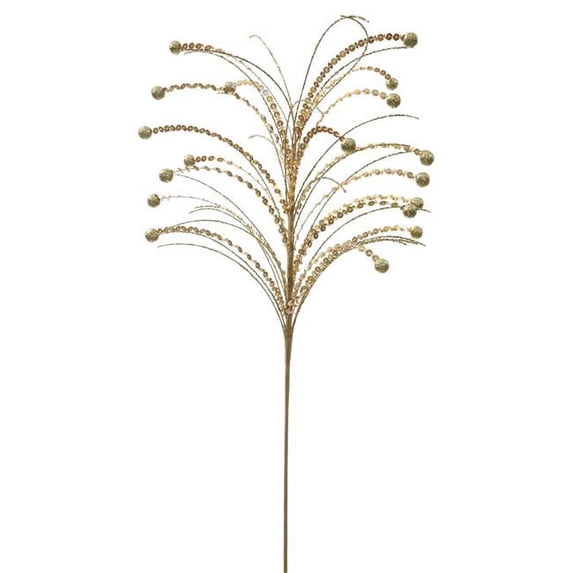 Vickerman P133608 Gold Sequin Berry Sequin Spray, 26 in.