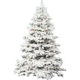 thumbnail image 1 of Vickerman Pre-Lit 5.5' Flocked Alaskan Artificial Christmas Tree, LED, Multicolor Lights, 1 of 2