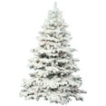 thumbnail image 1 of Vickerman Pre-Lit 6.5' Flocked Alaskan Artificial Christmas Tree, LED, Multicolor Lights, 1 of 2