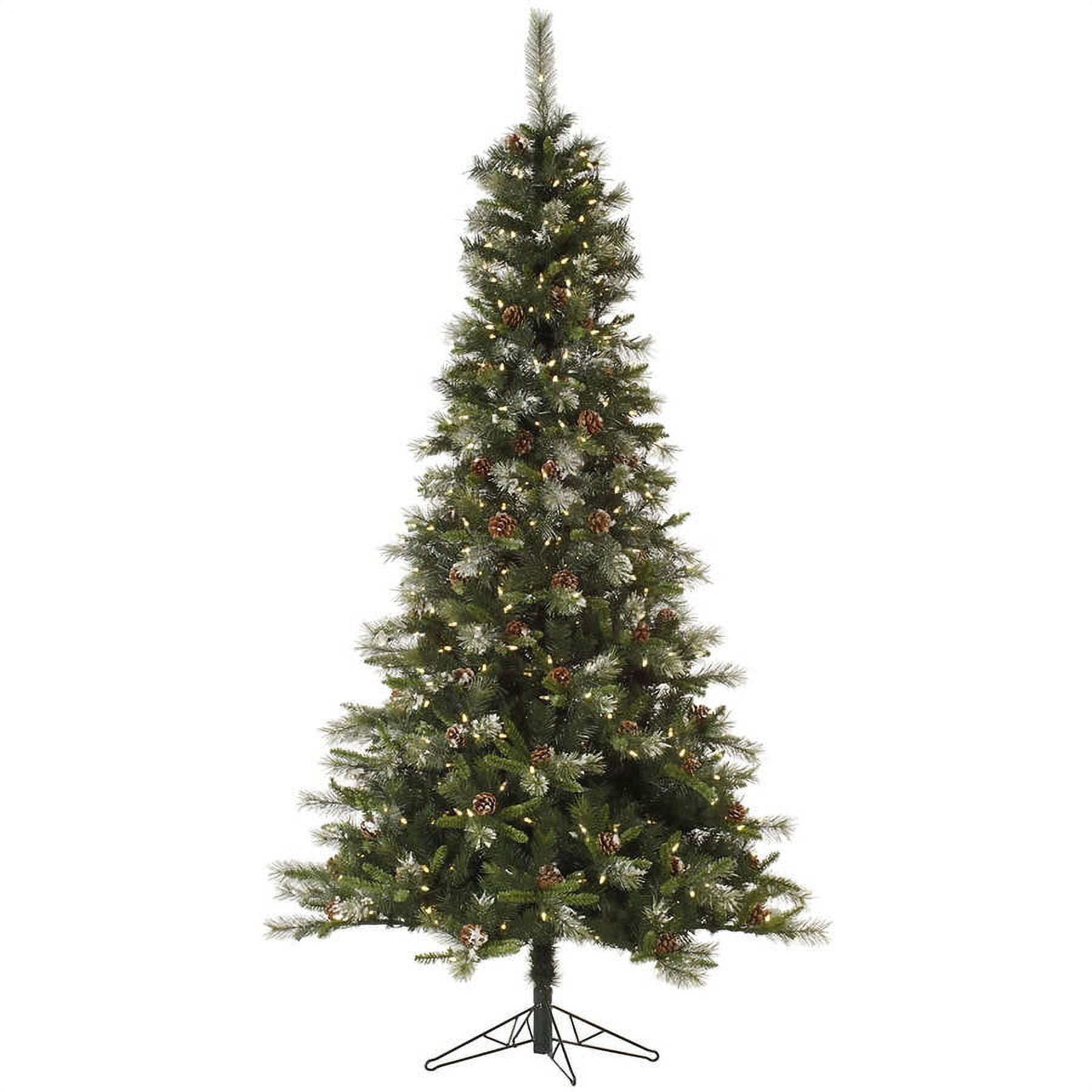 Vickerman Pre-Lit 7.5' Iced Sonoma Spruce Artificial Christmas Tree, LED, Warm White Lights