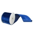 thumbnail image 1 of Vickerman QTX17815 4 in. x 10 yards Plush Velvet Christmas Ribbon, Midnight Blue, 1 of 1