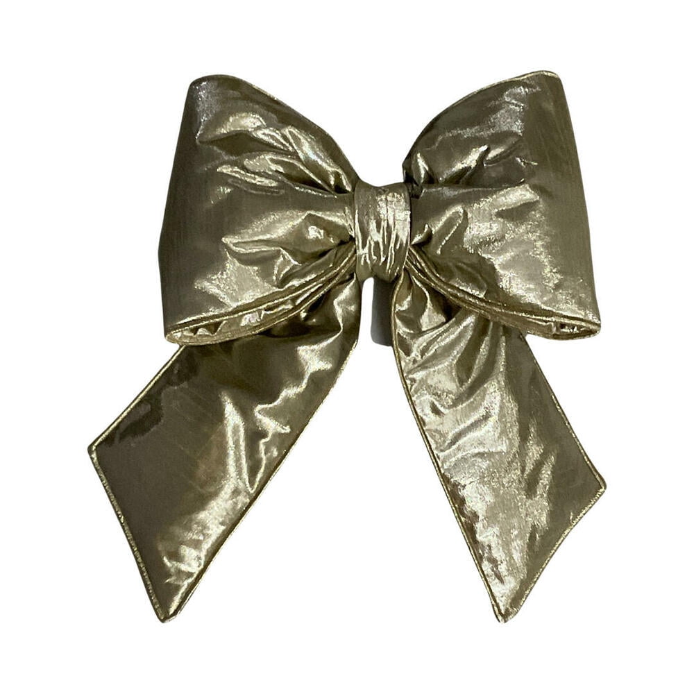 Vickerman QTX24056 12 x 15 in. Metallic Christmas Bow, Champagne