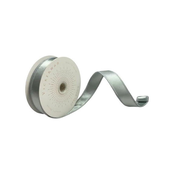 Vickerman QTX240707 1 in. x 10 Yards Silver Satin Ribbon