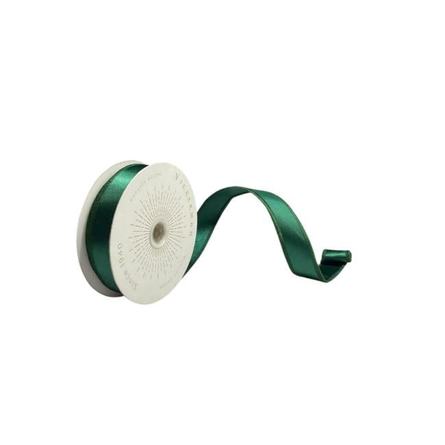 Vickerman QTX240774 1 in. x 10 Yards Midnight Green Satin Ribbon