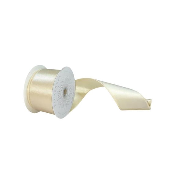 Vickerman QTX240943 2.5 in. x 10 Yards Oat Satin Ribbon