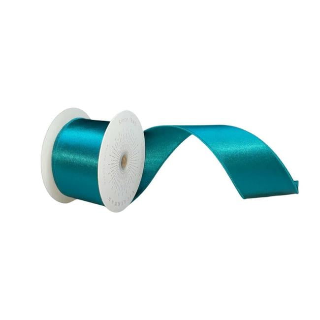 Vickerman QTX240962 2.5 in. x 10 Yards Sea Blue Satin Ribbon