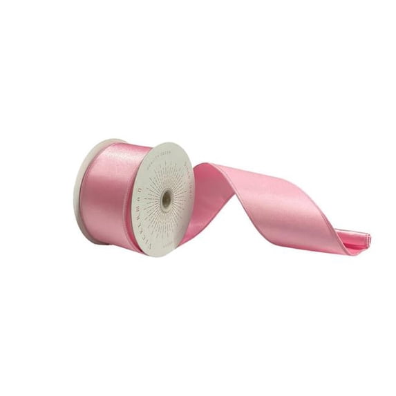 Vickerman QTX240979 2.5 in. x 10 Yards Pink Satin Ribbon