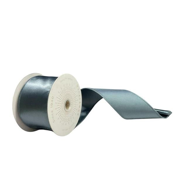 Vickerman QTX240984 2.5 in. x 10 Yards Gunmetal Satin Ribbon