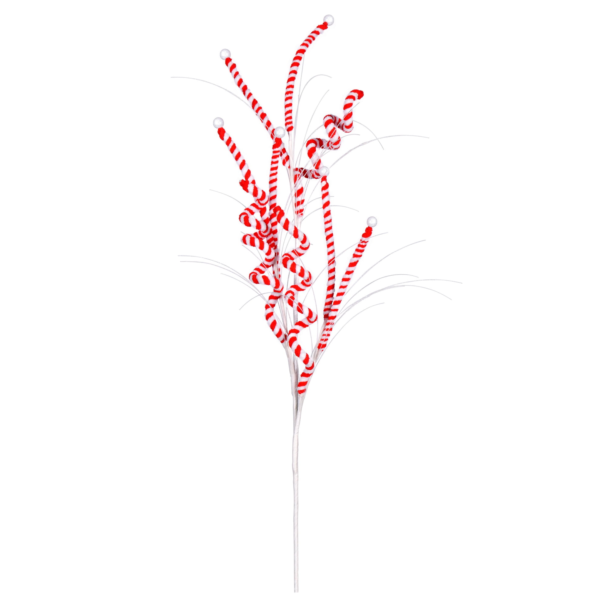 Vickerman Red/White Candy Cane Artificial Christmas Spray. Includes 6 sprays per pack.