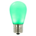 thumbnail image 1 of Vickerman S14 LED Green Ceramic Bulb 1.3 Watts, 130V, E26 Medium Nickel Base, 5 per pack., 1 of 1