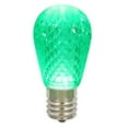 thumbnail image 1 of Vickerman S14 LED Green Faceted Replacement Bulb E26 Nickel Base, 10 Bulbs per Pack., 1 of 2
