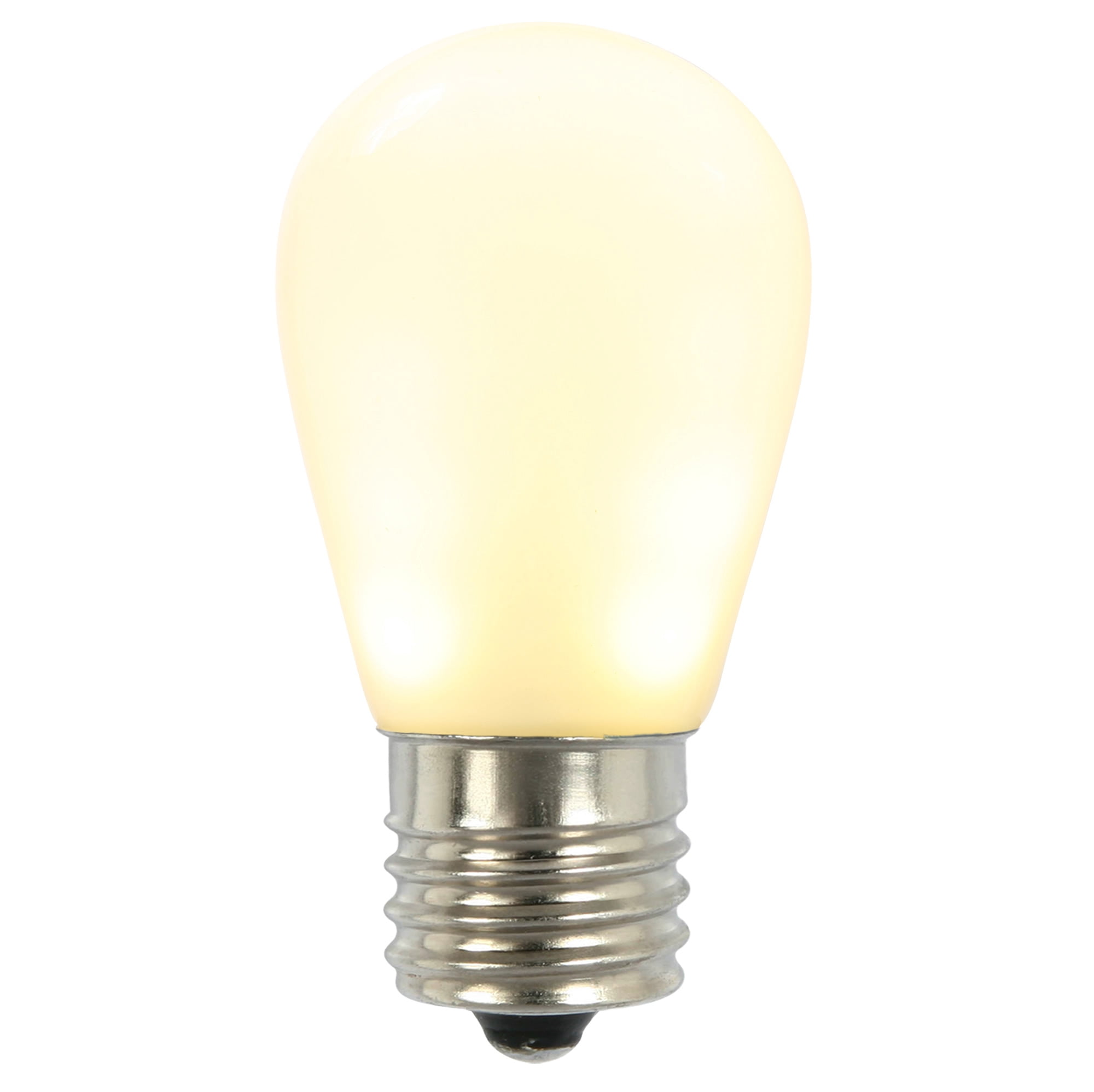 Vickerman S14 LED White Ceramic Bulb 1.3 Watts, 130V, E26 Medium Nickel ...
