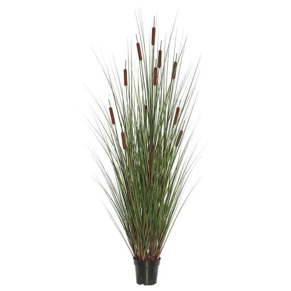 Vickerman TN170336 36 in. Grass with 6 Cattails Potted