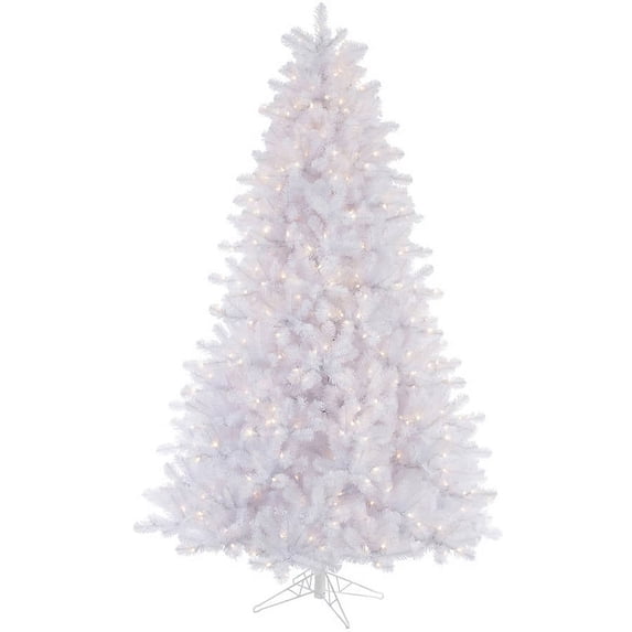 Vickerman Unlit 4.5' Crystal White Artificial Christmas Tree, Dura-Lit, Clear Lights