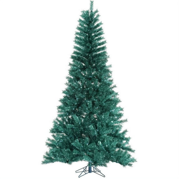 Vickerman Unlit 6.5' Aqua Tinsel Artificial Christmas Tree