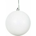thumbnail image 1 of Vickerman White Glitter 8-inch Ball Ornament, 1 of 7