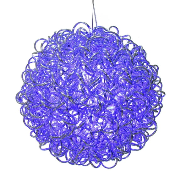 14" Spiral LED Blue Ball 120Lts