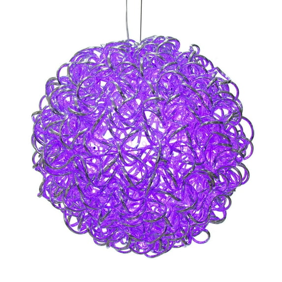 14" Spiral LED Purple Ball 120Lts