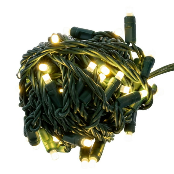 50Lt Frosted LED WW-Twkle/Gw WA Coax Set