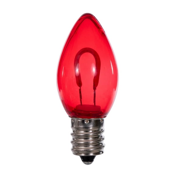 C7 Transp Filament Red Bulb .6W 25/Bag