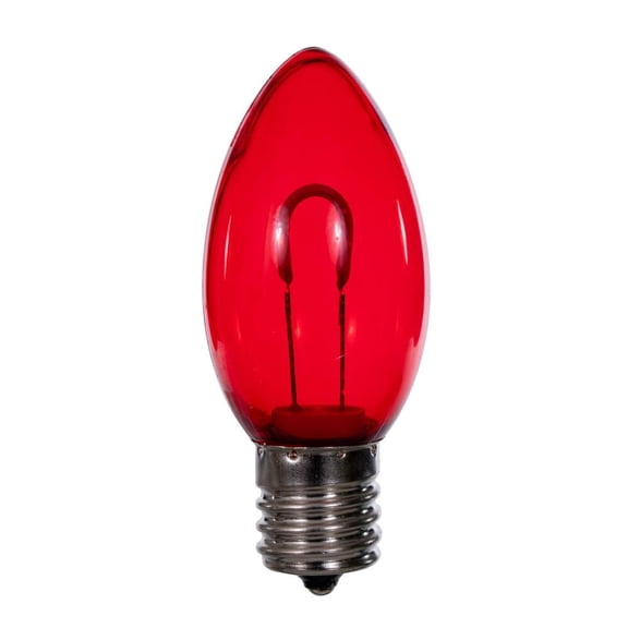 C9 Transp Filament Red Bulb .6W 25/Bag