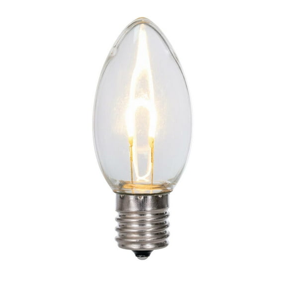 C9 Transp Filament PureWt Bulb .6W 25/Bg