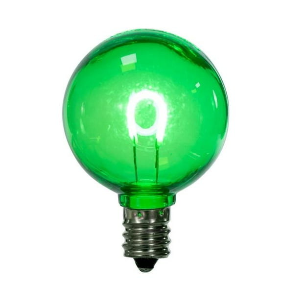 Vickerman XG40TU04-25 G40 0.6 watt Transparent Filament Green Bulb - Pack of 25