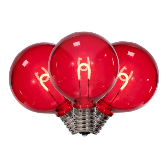 G50 Transp Filament Red Bulb .6W 25/Bag